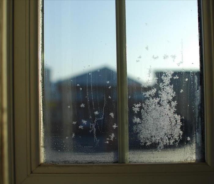 A window with frost on it 